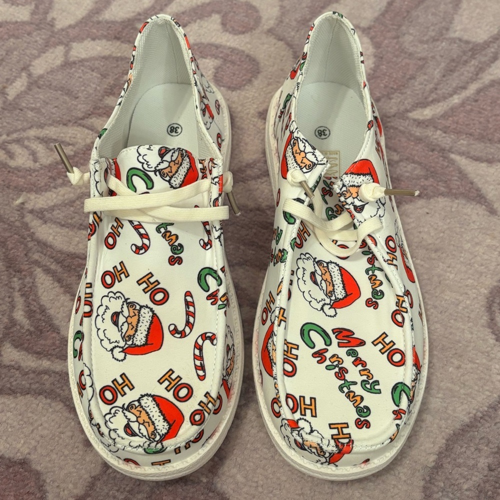 Festive Shoes with Holiday Print